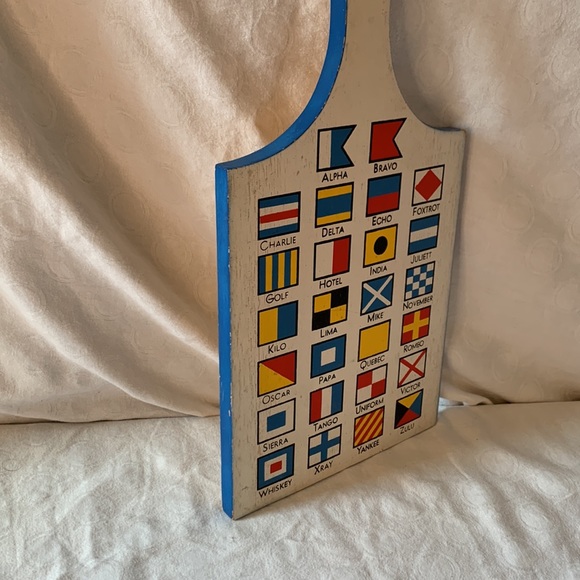 RARE FIND Icao Phonetic Alphabet Wood Cutting Board Plaque - Picture 9 of 10